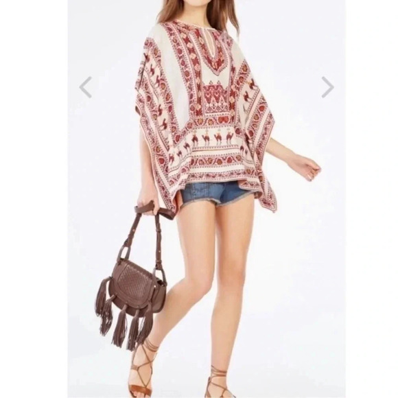 BCBGMAXAZRIA | Boho Aztec Poncho Shrug Kalanie Caravan Knit Size S Small - RARE - Picture 6 of 7